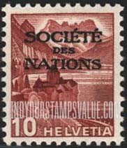 FindYourStampsValue: For The League of Nations: Chillon Castle