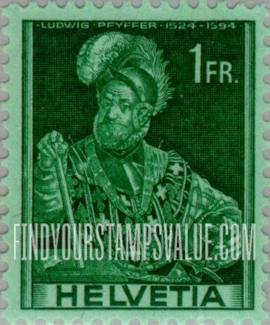 FindYourStampsValue: Federal Administration: Ludwig Pfyffer