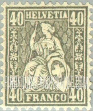 FindYourStampsValue: Federal Administration: Helvetia