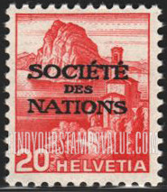FindYourStampsValue: For The League of Nations: Lake Lugano