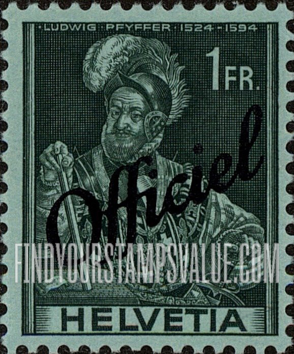 FindYourStampsValue: Official, For General Use: Ludwig Pfyffer