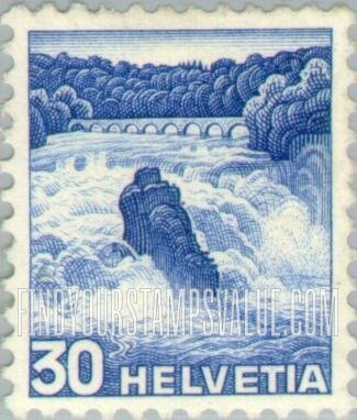 FindYourStampsValue: Federal Administration: Rhine Falls