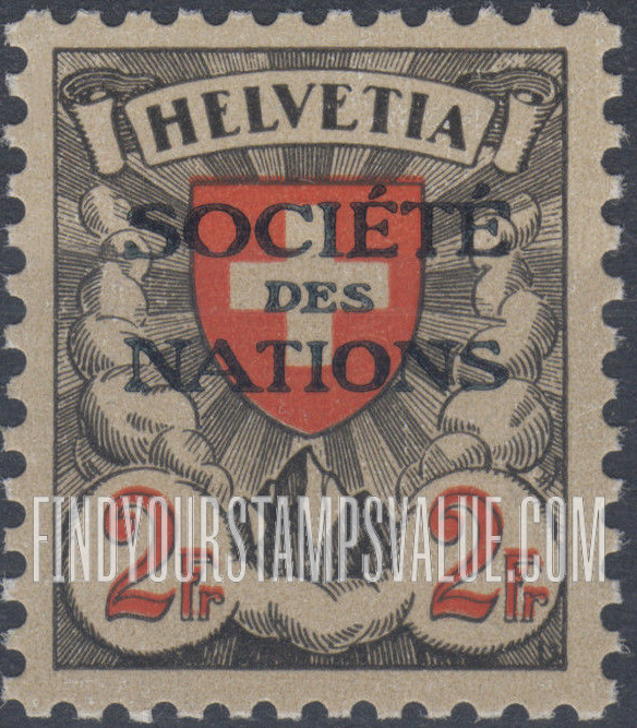 FindYourStampsValue: For The League of Nations: Coat of Arms