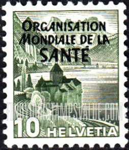 FindYourStampsValue: For The World Health Organization: Chillon Castle