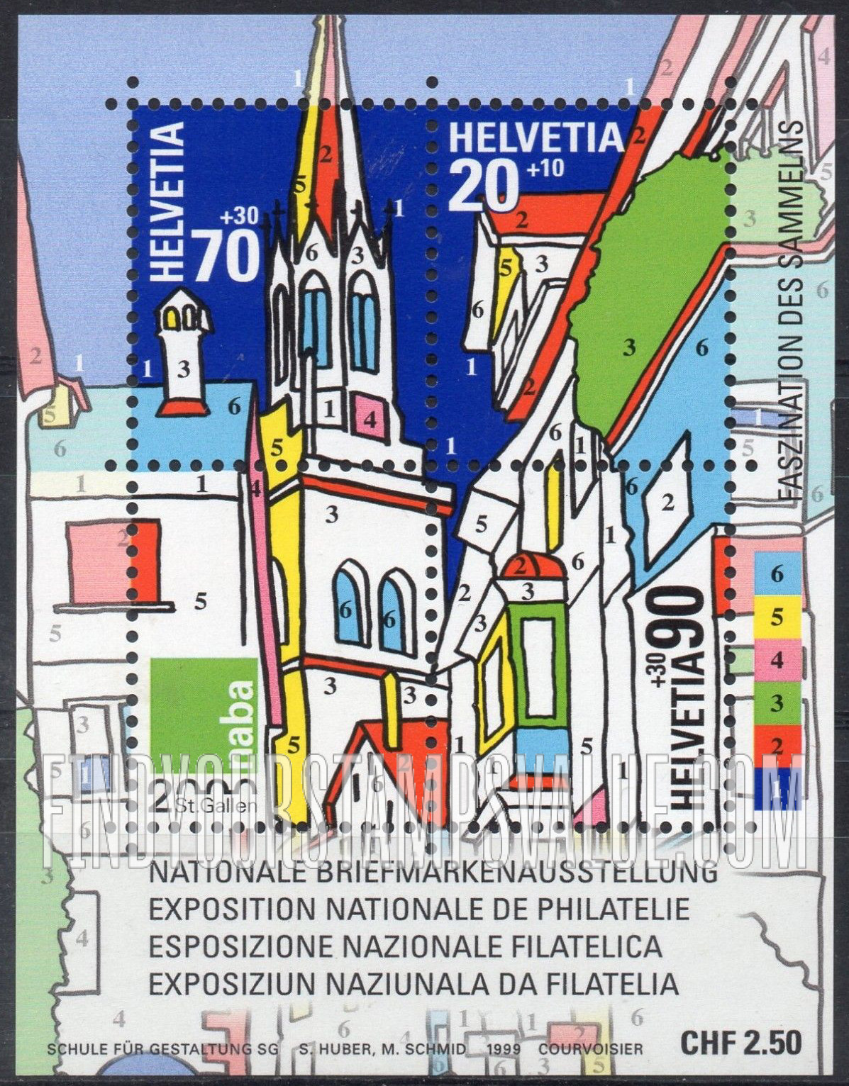 FindYourStampsValue: Semi-Postal: NABA 2000 Philatelic Exhibition, St. Gallen, Illustration reduced