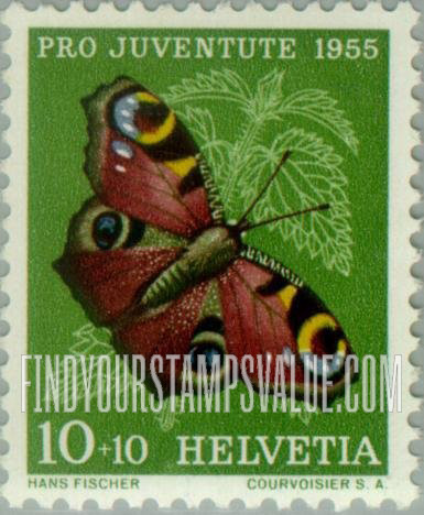 FindYourStampsValue: Semi-Postal: Peacock Butterfly