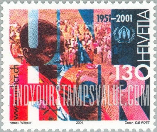 FindYourStampsValue: Federal Administration: UN High Commissioner for Refugees, 50th Anniversary