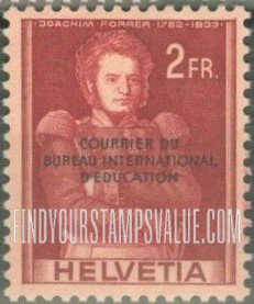 FindYourStampsValue: For The International Bureau of Education: Joachim Forrer