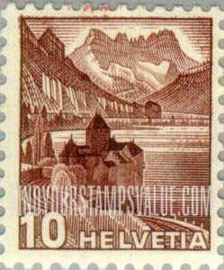 FindYourStampsValue: Federal Administration: Chillon Castle