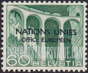 FindYourStampsValue: For The United Nations European Office: Railway Viaduct