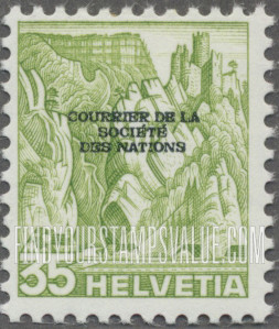 FindYourStampsValue: For The League of Nations: Balsthal Pass