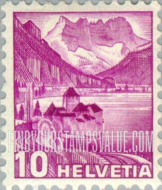 FindYourStampsValue: Federal Administration: Chillon Castle