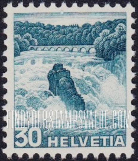 FindYourStampsValue: Federal Administration: Rhine Falls