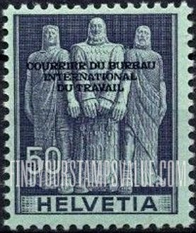 FindYourStampsValue: For The International Labor Bureau: “The Three Swiss”