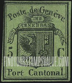 FindYourStampsValue: Cantonal Administration, Geneva: Coat of Arms