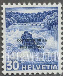 FindYourStampsValue: For The League of Nations: Rhine Falls