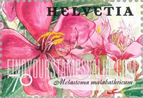 FindYourStampsValue: Federal Administration, Flowers: Melastoma malabathricum