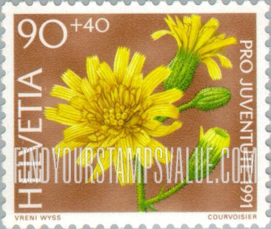 FindYourStampsValue: Semi-Postal, Woodland Flowers: Hieracium murorum