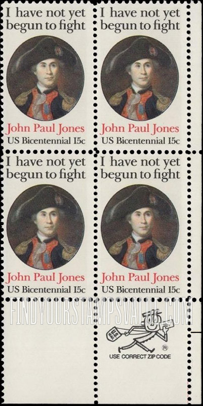 FindYourStampsValue: JOHN PAUL JONES - American Bicentennial