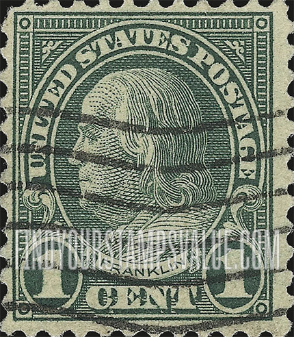 FindYourStampsValue: BENJAMIN FRANKLIN - Machine Cancel