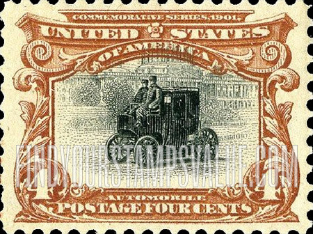 FindYourStampsValue: PAN-AMERICAN EXPOSITION - Electric Automobile