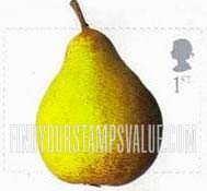 FindYourStampsValue: Great Britain (United Kingdom): Fruit and Vegetables - Pear, Self-Adhesive Booklet Stamp