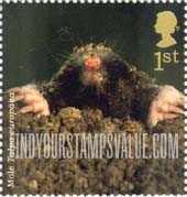 FindYourStampsValue: Great Britain (United Kingdom): Mammals - Mole