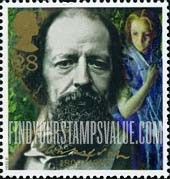 FindYourStampsValue: Great Britain (United Kingdom): Alfred, Lord Tennyson, Death Centenary - April Love by Arthur Hughes