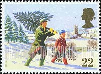 FindYourStampsValue: Great Britain (United Kingdom): Christmas - Carrying Christmas Tree