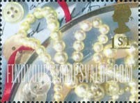 FindYourStampsValue: Great Britain (United Kingdom): Memories - Buttons, Pearls, Booklet Stamp