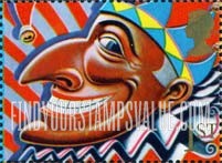 FindYourStampsValue: Great Britain (United Kingdom): Famous Smiles - Mr. Punch, Booklet Stamp