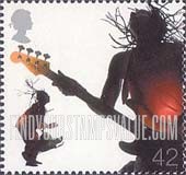 FindYourStampsValue: Great Britain (United Kingdom): Musicians and Dancers - Guitarist and Drummer