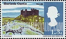 FindYourStampsValue: Great Britain (United Kingdom): Landscapes - Harlech Castle, Wales
