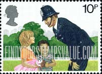FindYourStampsValue: Great Britain (United Kingdom): 150th Anniversary of Metropolitan Police - Police Constable and Children