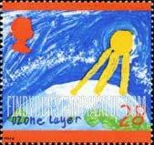 FindYourStampsValue: Great Britain (United Kingdom): Protect the Environment, Children's Drawings - Ozone Layer