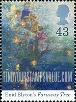 FindYourStampsValue: Great Britain (United Kingdom): Enid Blyton, Author of Children's Stories, Birth Centenary - "Faraway Tree"