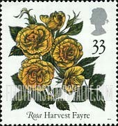 FindYourStampsValue: Great Britain (United Kingdom): Roses - Harvest Fayre