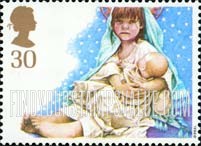 FindYourStampsValue: Great Britain (United Kingdom): Christmas, School Children Portraying - Mary holding Jesus