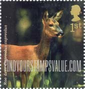 FindYourStampsValue: Great Britain (United Kingdom): Mammals - Roe Deer