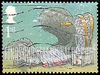 FindYourStampsValue: Great Britain (United Kingdom): Just So Stories, by Rudyard Kipling, Centenary - How the Whale Got his Throat, Booklet Self-Adhesive Stamp