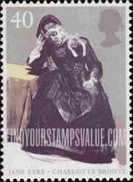 FindYourStampsValue: Great Britain (United Kingdom): Jane Eyre, by Charlotte Bronte - In the Comfort of Her Bonnet