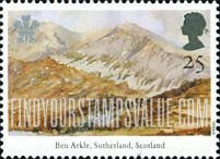 FindYourStampsValue: Great Britain (United Kingdom): Investiture of Prince of Wales, 25th Anniversary - Ben Arkle, Sutherland, Scotland