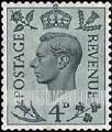 FindYourStampsValue: Great Britain (United Kingdom): King George VI - Four Pence