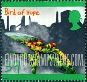 FindYourStampsValue: Great Britain (United Kingdom): Protect the Environment, Children's Drawings - Bird of Hope