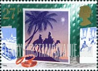 FindYourStampsValue: Great Britain (United Kingdom): Christmas Cards - Magi Follow Star