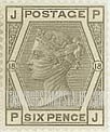 FindYourStampsValue: Great Britain (United Kingdom): Queen Victoria - Six Pence Gray