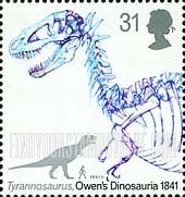 FindYourStampsValue: Great Britain (United Kingdom): Dinosaurs - Tyrannosaurus