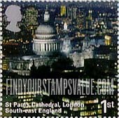 FindYourStampsValue: Great Britain (United Kingdom): English Scenery - St. Paul's Cathedral, London
