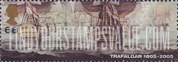 FindYourStampsValue: Great Britain (United Kingdom): Battle of Trafalgar, Bicentenary - Columns of British Ships