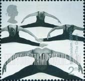 FindYourStampsValue: Great Britain (United Kingdom): Body & Bone - Dancers, Millennium Dome Project, Greenwich